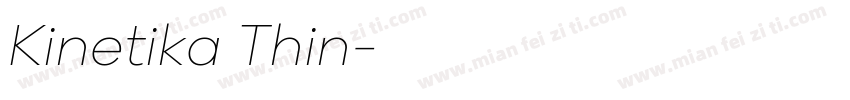 Kinetika Thin字体转换